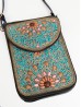 Hand-made Beaded Faux Leather Mini Purse